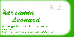 marianna leonard business card